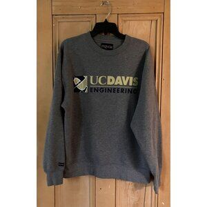 JanSport Mens Vintage Y2K UC Davis Engineering Sweatshirt Size Large Gray SP EXC